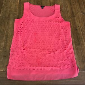 Ann Taylor Pink Tank top, bright, girlcore, feminine, barbie, spring, size small